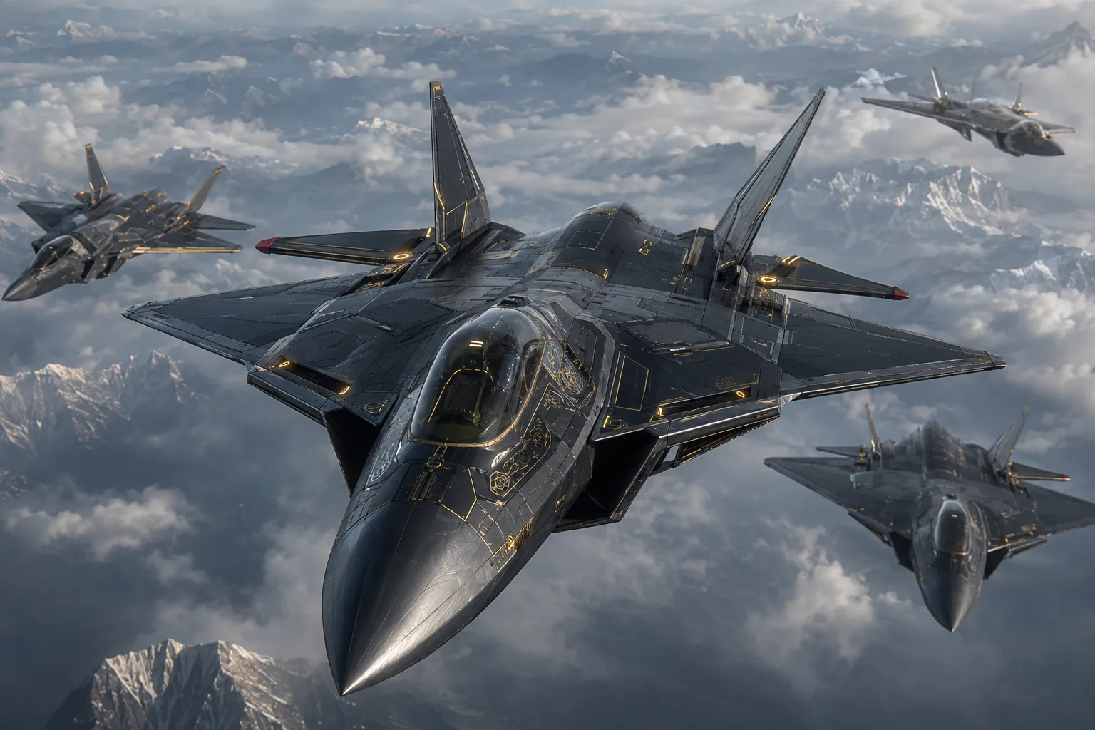 魔力制御装置を備えた帝国空軍の戦闘機編隊
