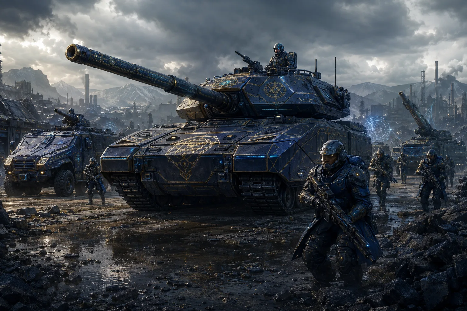 魔導戦車と魔力強化歩兵を中心とした欧州連合陸軍